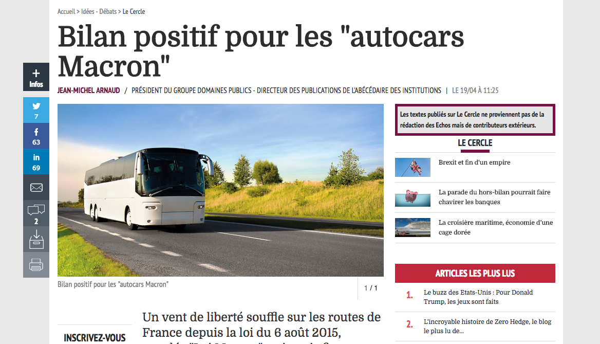 Bilan positif pour les « autocars Macron »