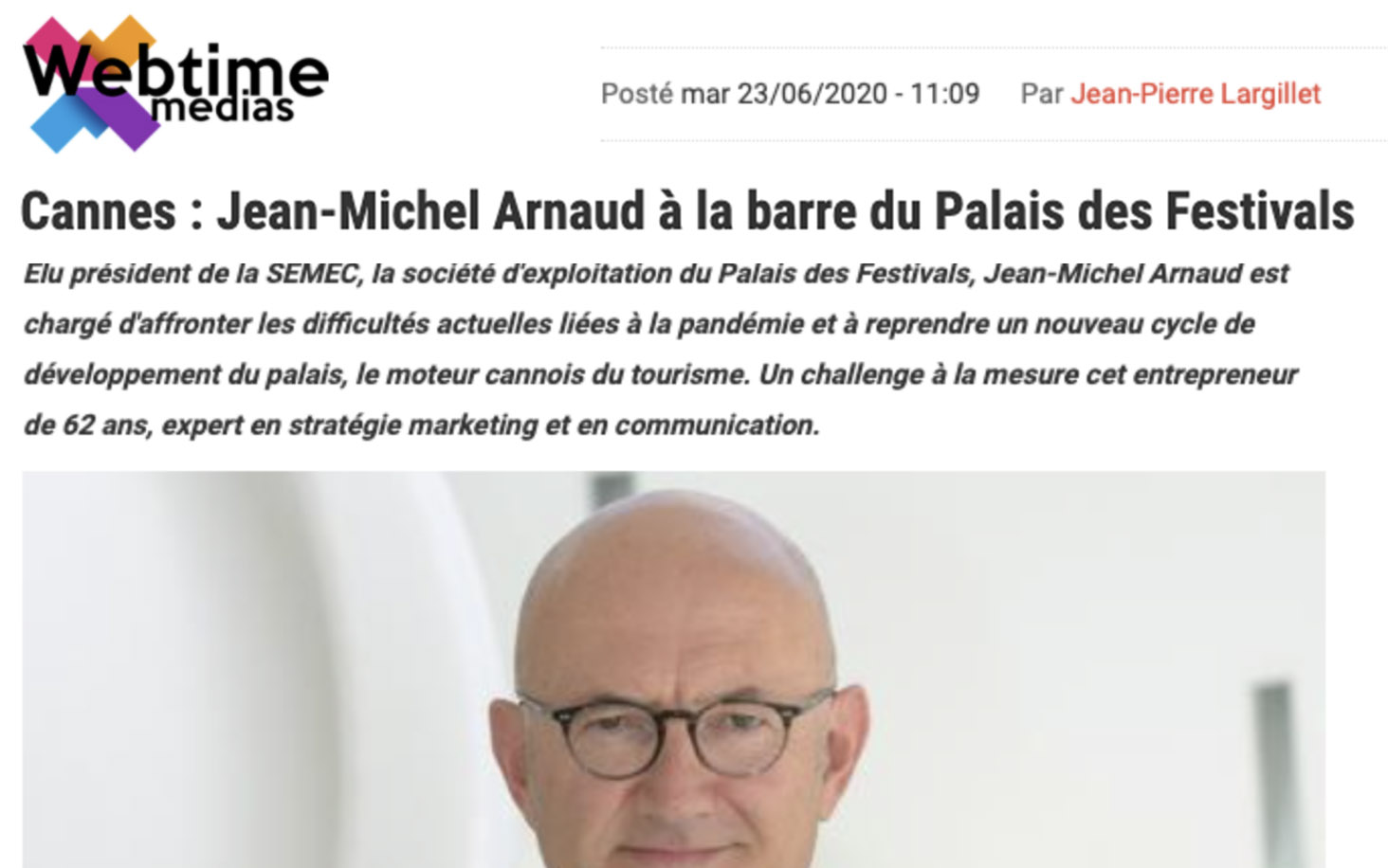 Cannes : Jean-Michel Arnaud à la barre du Palais des Festivals